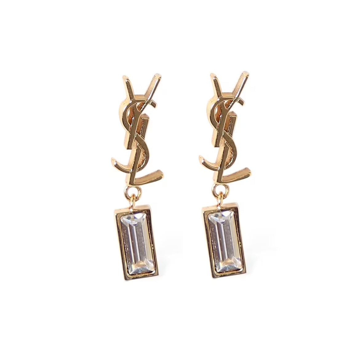 YSL Monogram Earrings - 18K Gold