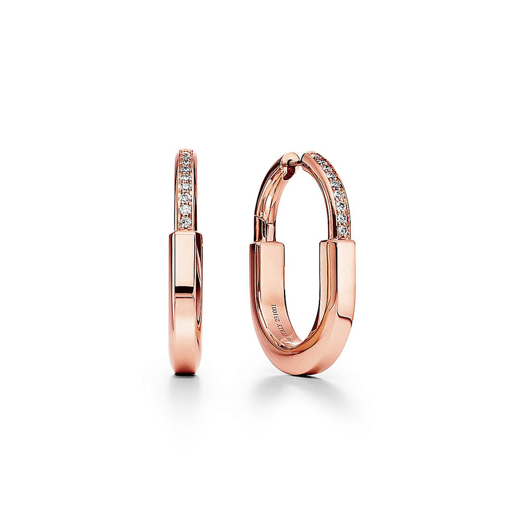 Tiffany Lock Moissanite Medium Earrings - 18K Gold