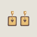 Hermes As De Celine Brown Earrings