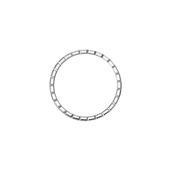 Ice Cube Moissanite Ring - 18K White Gold