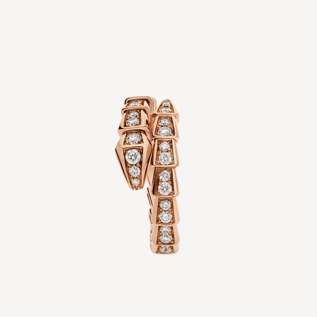 Bvlgari Serpenti Viper Pave Moissanite Ring - 18K Gold