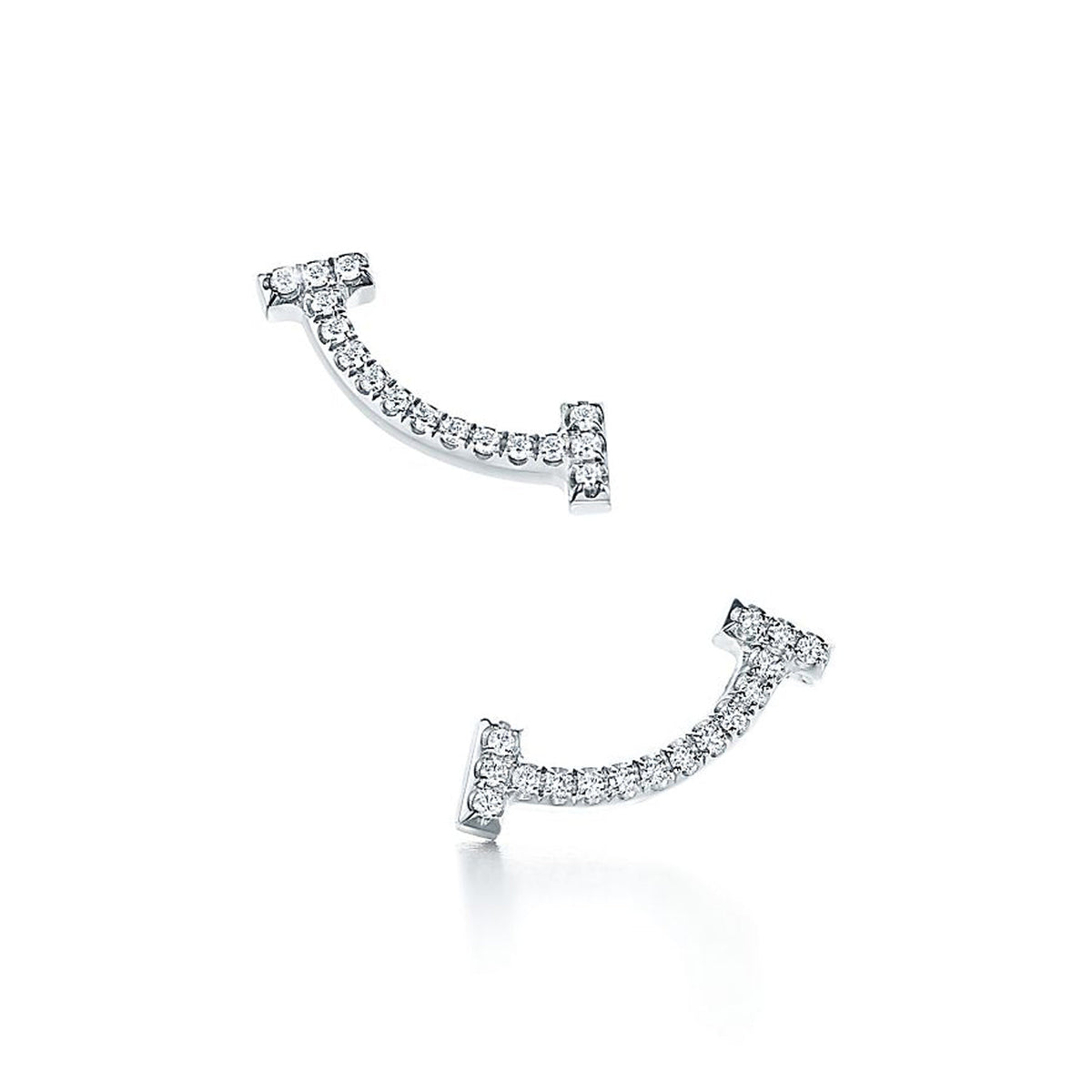 Tiffany Smile Moissanite Earrings - 18K Gold