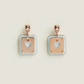 Hermes As De Celine White Earrings