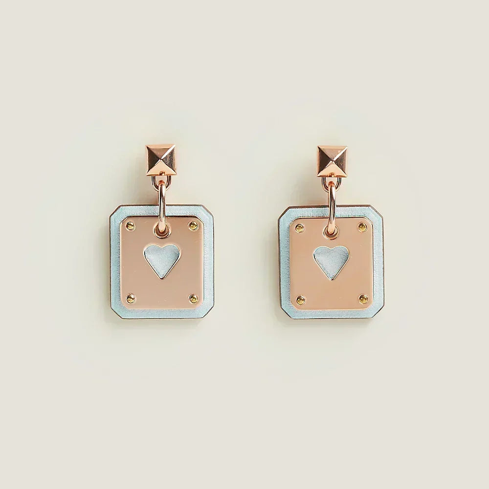 Hermes As De Celine White Earrings