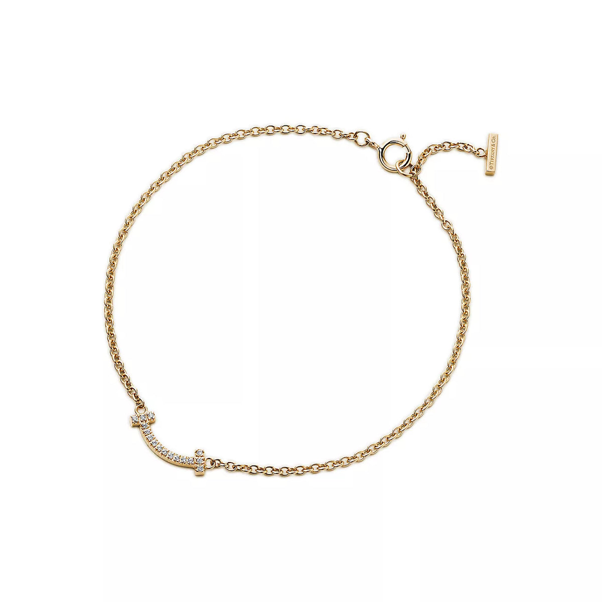 Tiffany Smile Moissanite Bracelet - 18K White Gold