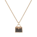 Hermes Amulettes Kelly Black Diamond Necklace