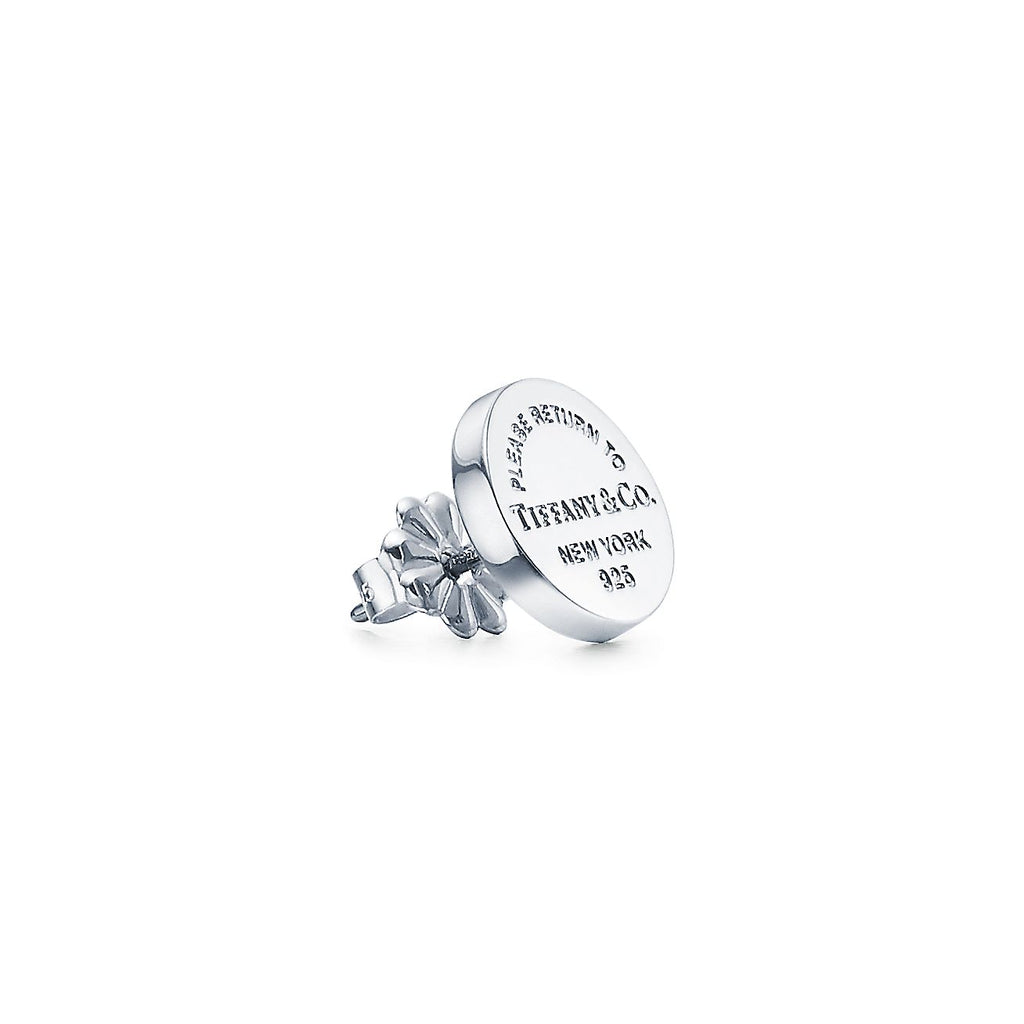 Return to Tiffany Circle Stud Earrings - 18K White Gold