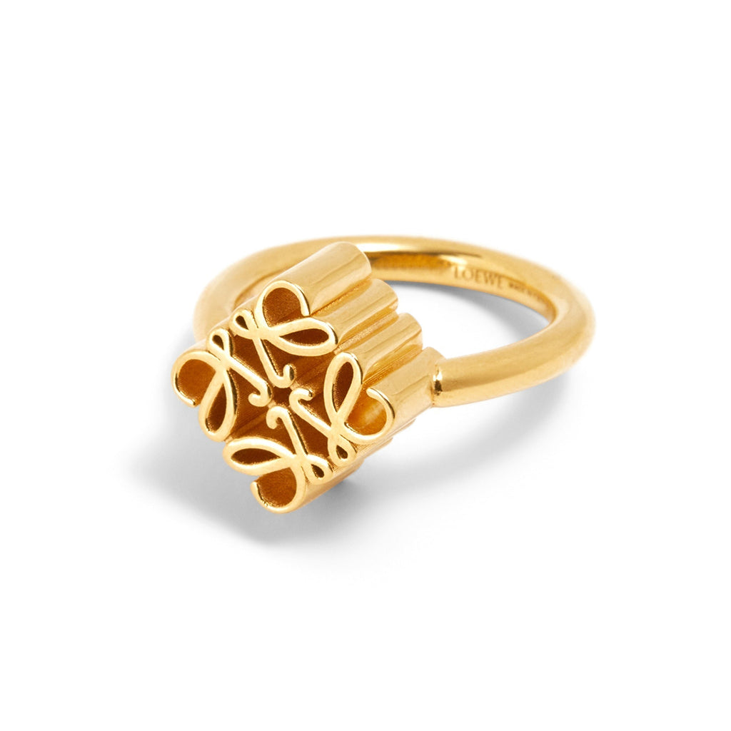 LOEWE Anagram Single Anagram Ring - 18K Gold