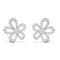 Flowerlace Earrings - 18K White Gold