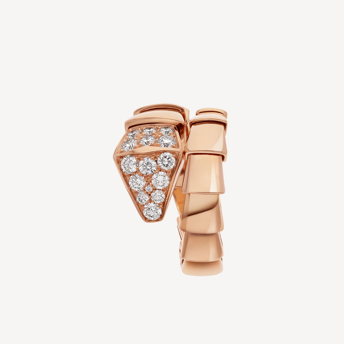 Bvlgari Serpenti Viper Head Moissanite Ring - 18K Gold