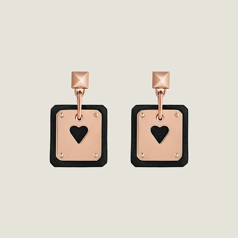 Hermes As De Celine Black Earrings