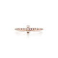 Tiffany Moissanite Wire Ring - 18K Rose Gold