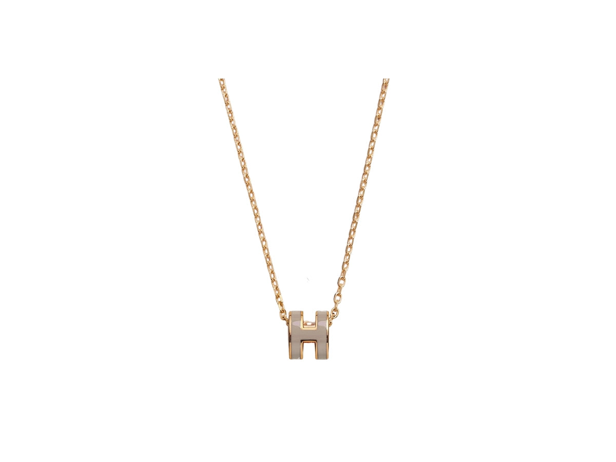 Hermes Mini Pop Grey Necklace