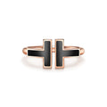 Tiffany Black Onyx Wire Ring - 18K Gold