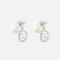 Dior Tribales White Resin Pearl Earrings