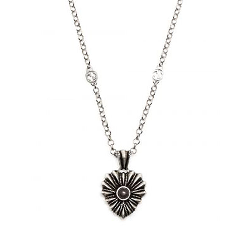 Gucci Double G Interlocking G Heart Necklace