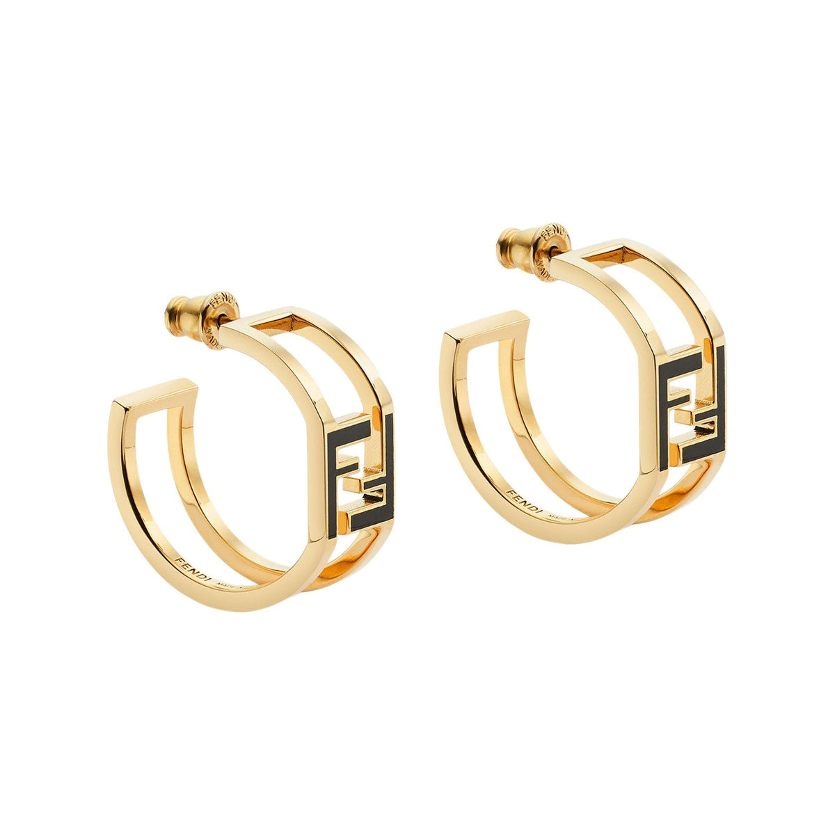 Fendi Forever Oval Earrings - 18K Yellow Gold