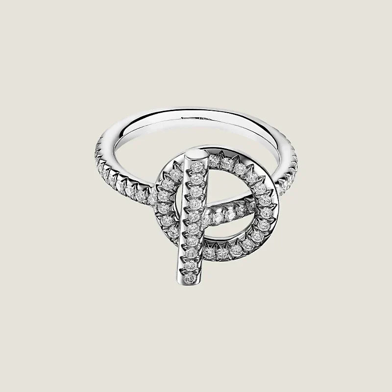 Hermes Echappee Diamond Ring - 18K White Gold