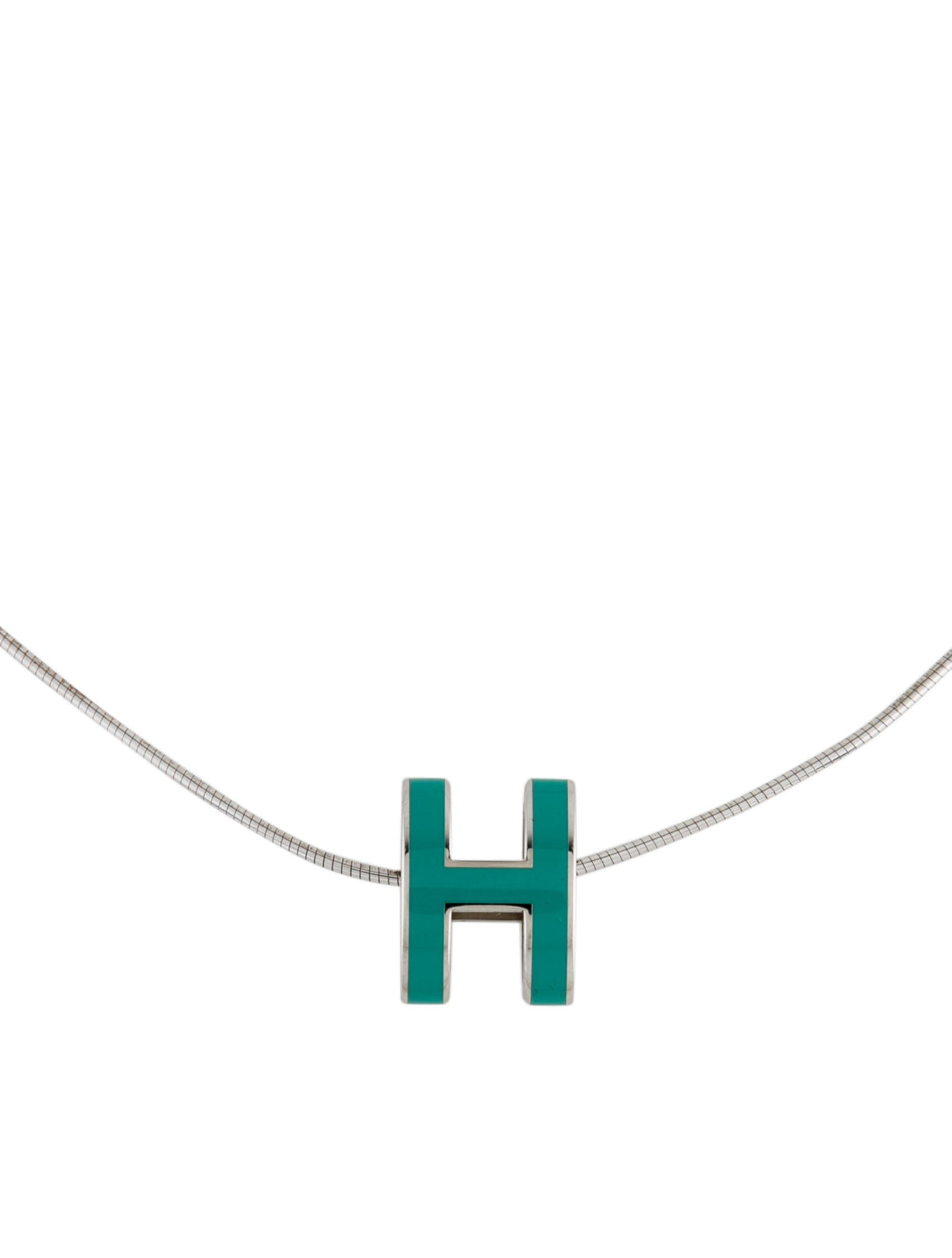 Hermes Mini Pop Green Necklace