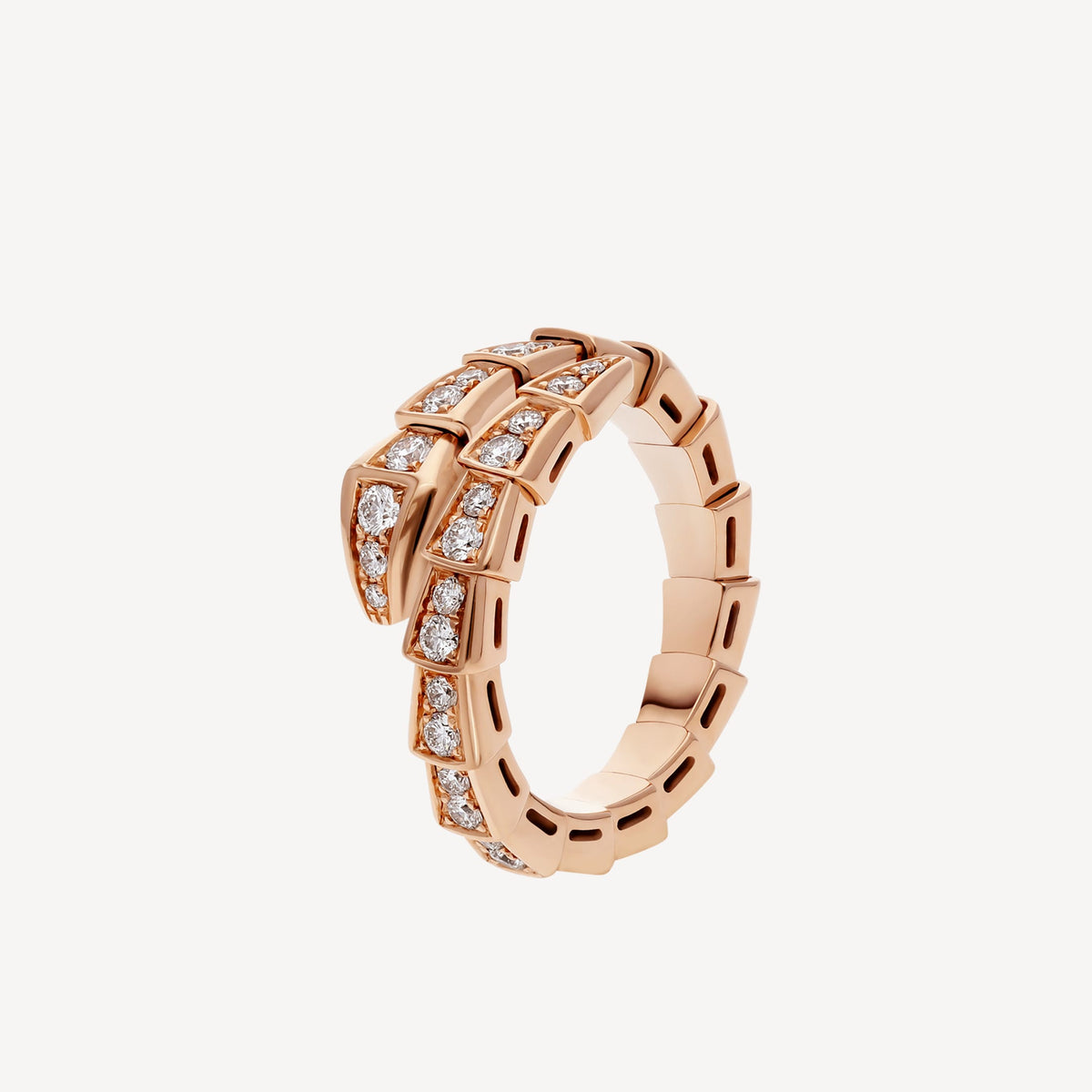 Bvlgari Serpenti Viper Pave Moissanite Ring - 18K Gold