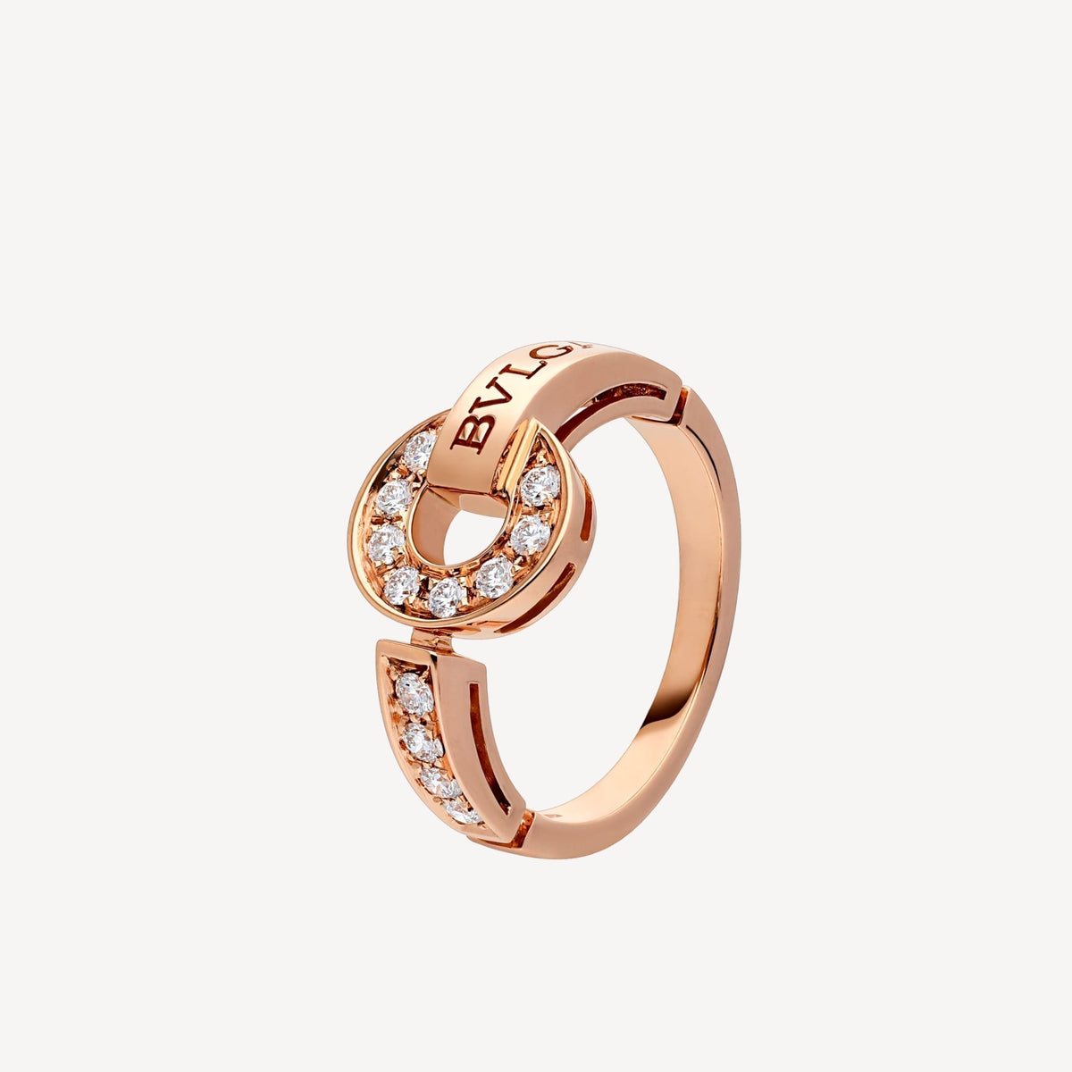 Bvlgari Moissanite Ring - 18K Rose Gold