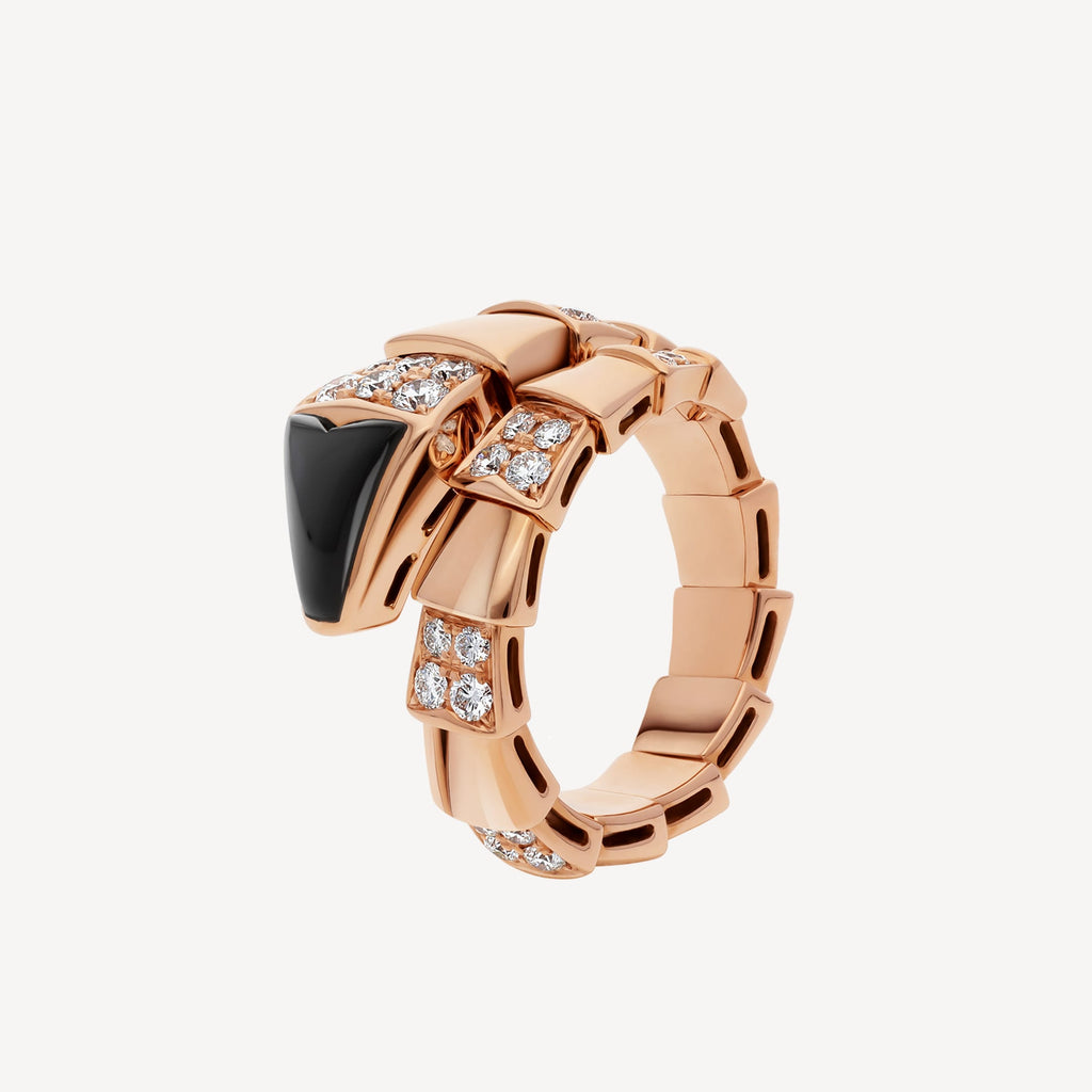 Bvlgari Serpenti Viper Black Ring - 18K White Gold