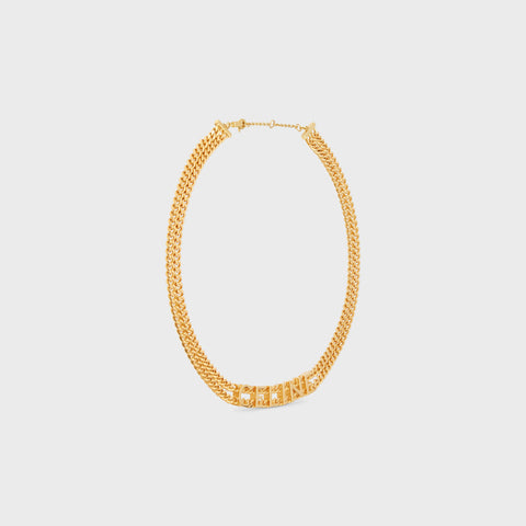 Celine Triomphe Gourmette Necklace