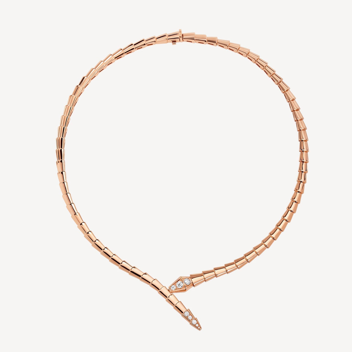 Bvlgari Serpenti Viper Demi-Pave Diamond Necklace - 18K Gold