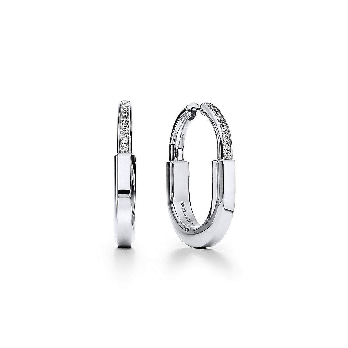 Tiffany Lock Moissanite Medium Earrings - 18K Gold
