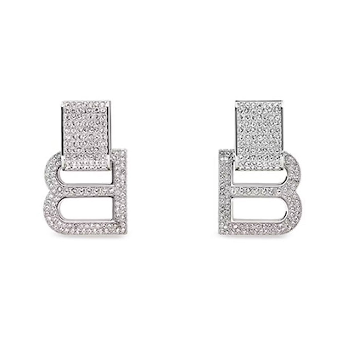 Balenciaga Hourglass Diamond Earrings - 18K White Gold