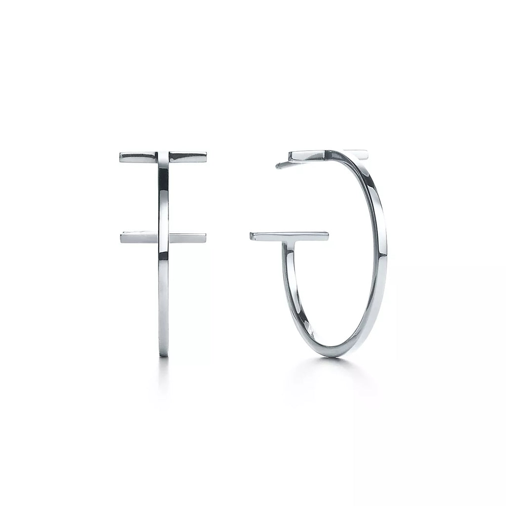 Tiffany Hoop Earrings - 18K White Gold