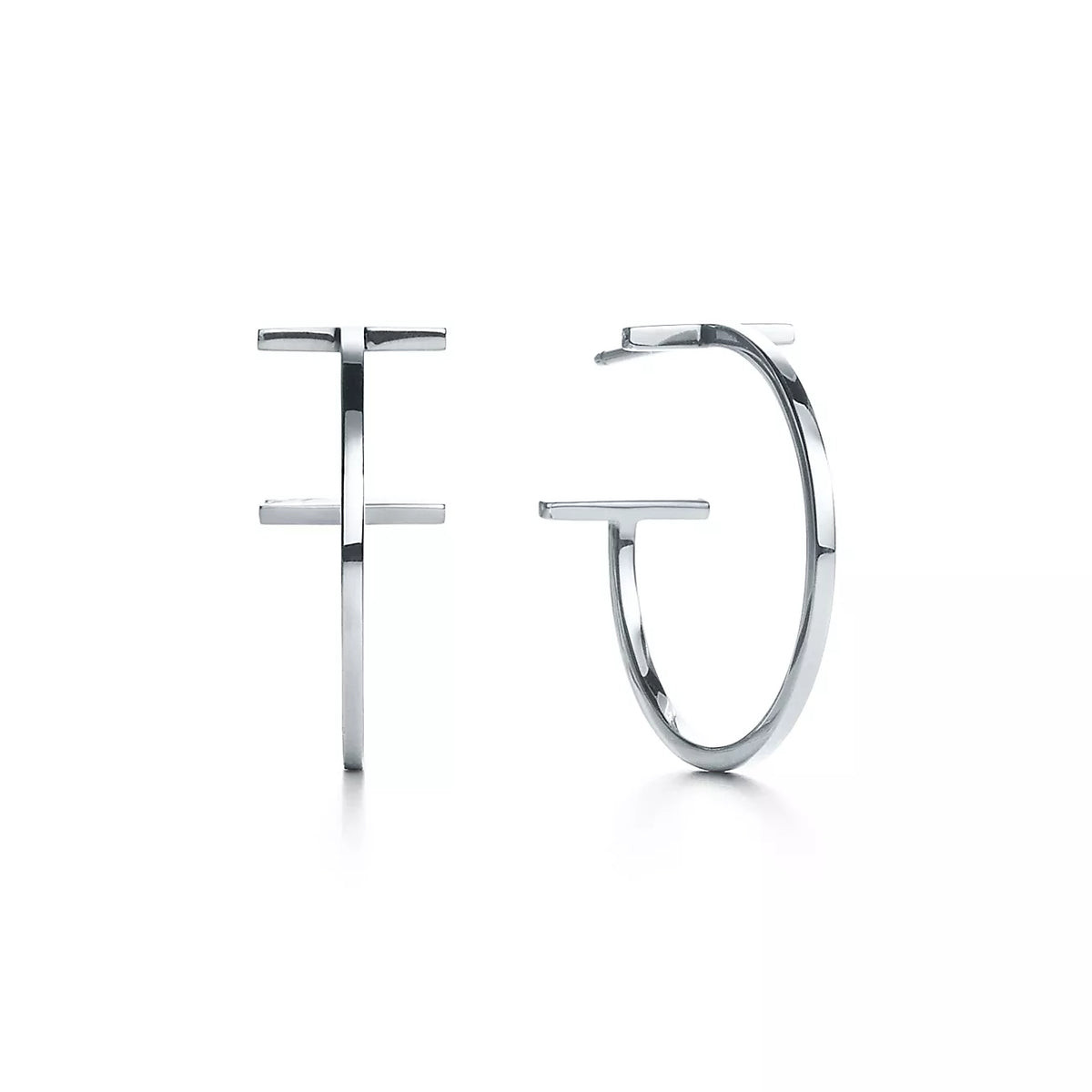 Tiffany Hoop Earrings - 18K White Gold