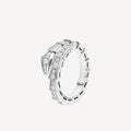 Bvlgari Serpenti Viper Pave Moissanite Ring - 18K White Gold
