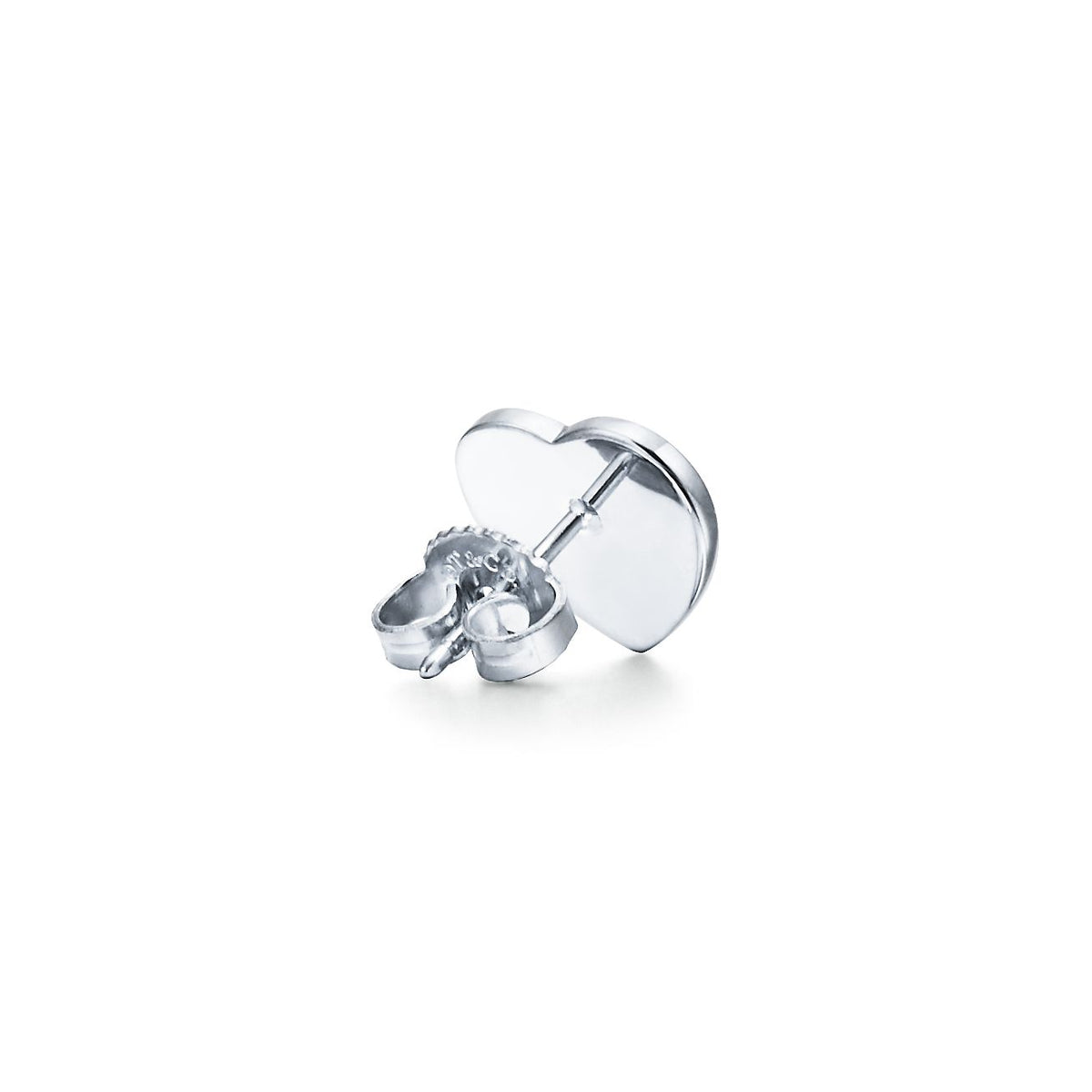 Return to Tiffany Heart Tag Stud Earrings - 18K White Gold