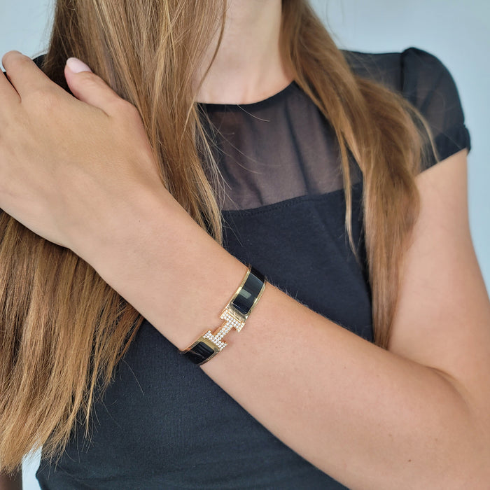 Hermes Clic H Moissanite Bracelet