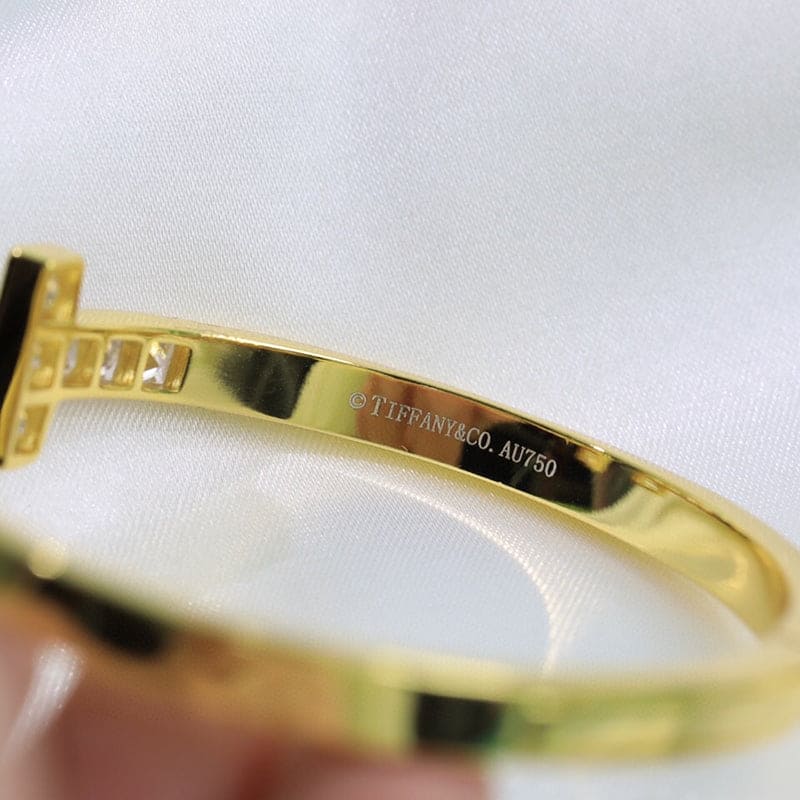 Tiffany Moissanite Square Bracelet - 18K Yellow Gold
