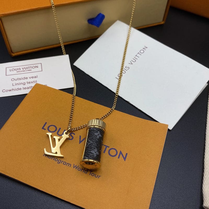 Louis Vuitton Monogram Eclipse Charms Necklace
