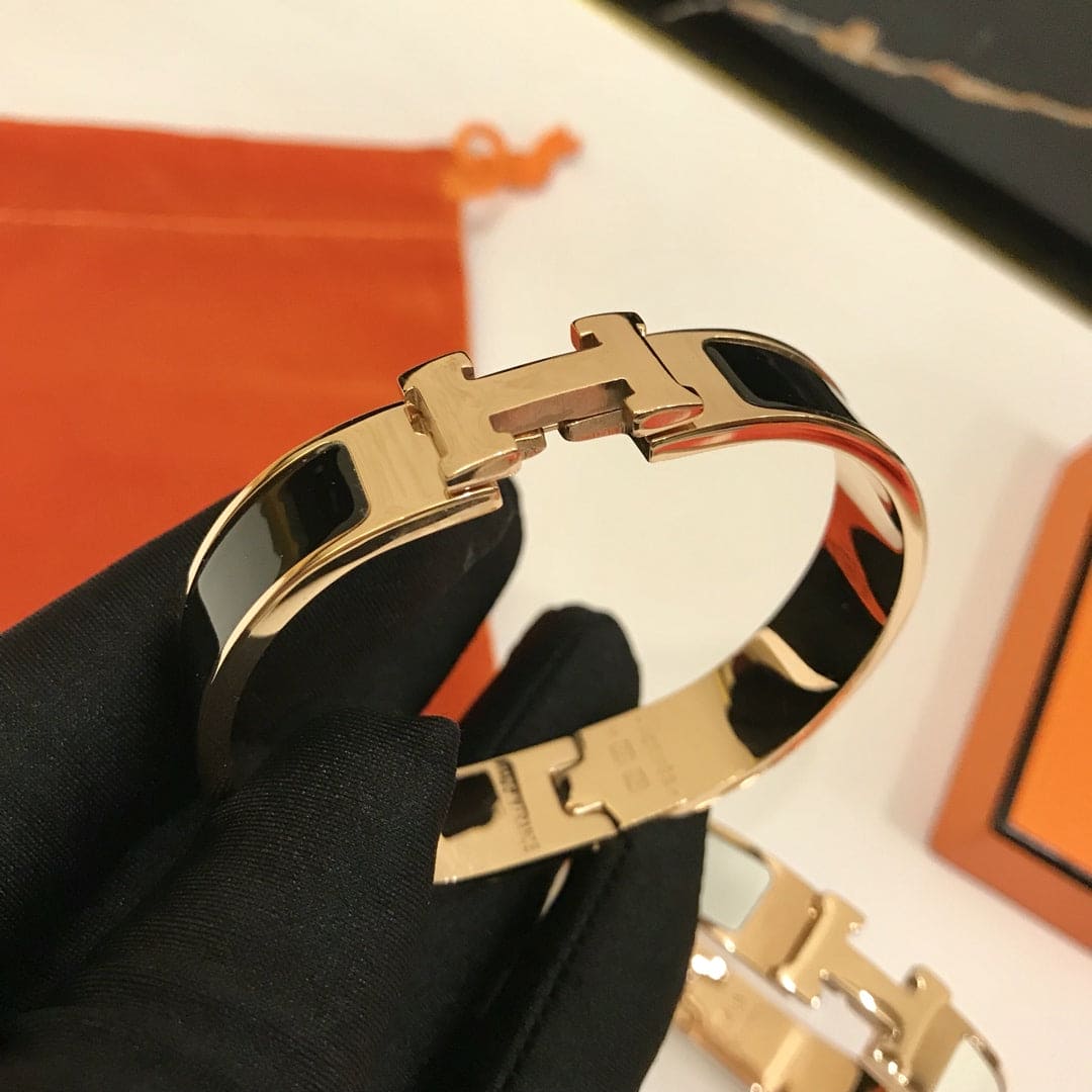Hermes Clic H Black Bracelet