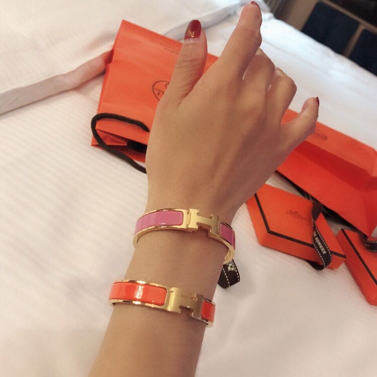Hermes Clic H Orange Bracelet