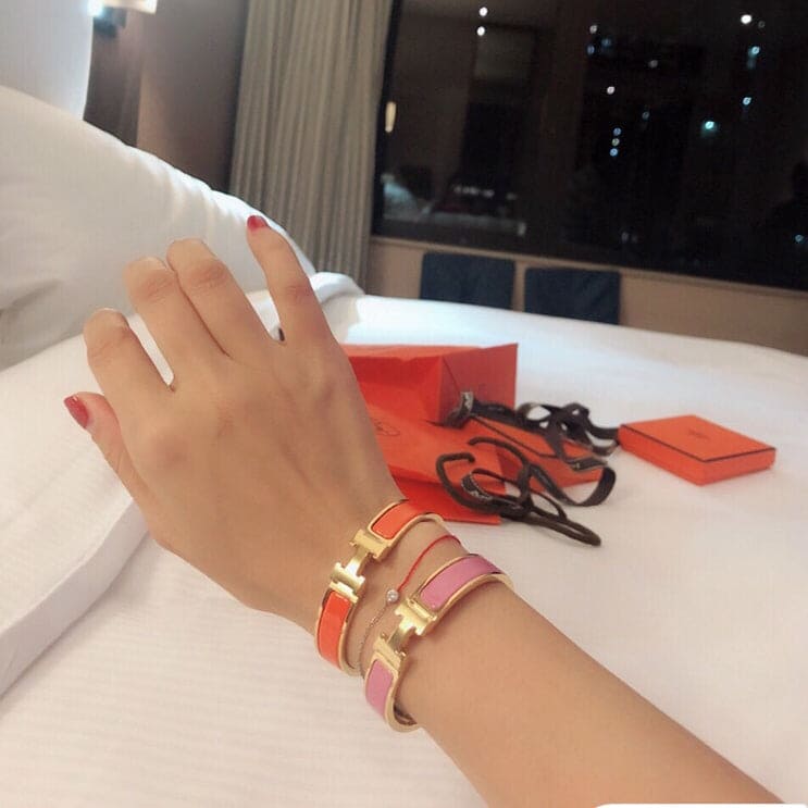 Hermes Clic H Orange Bracelet