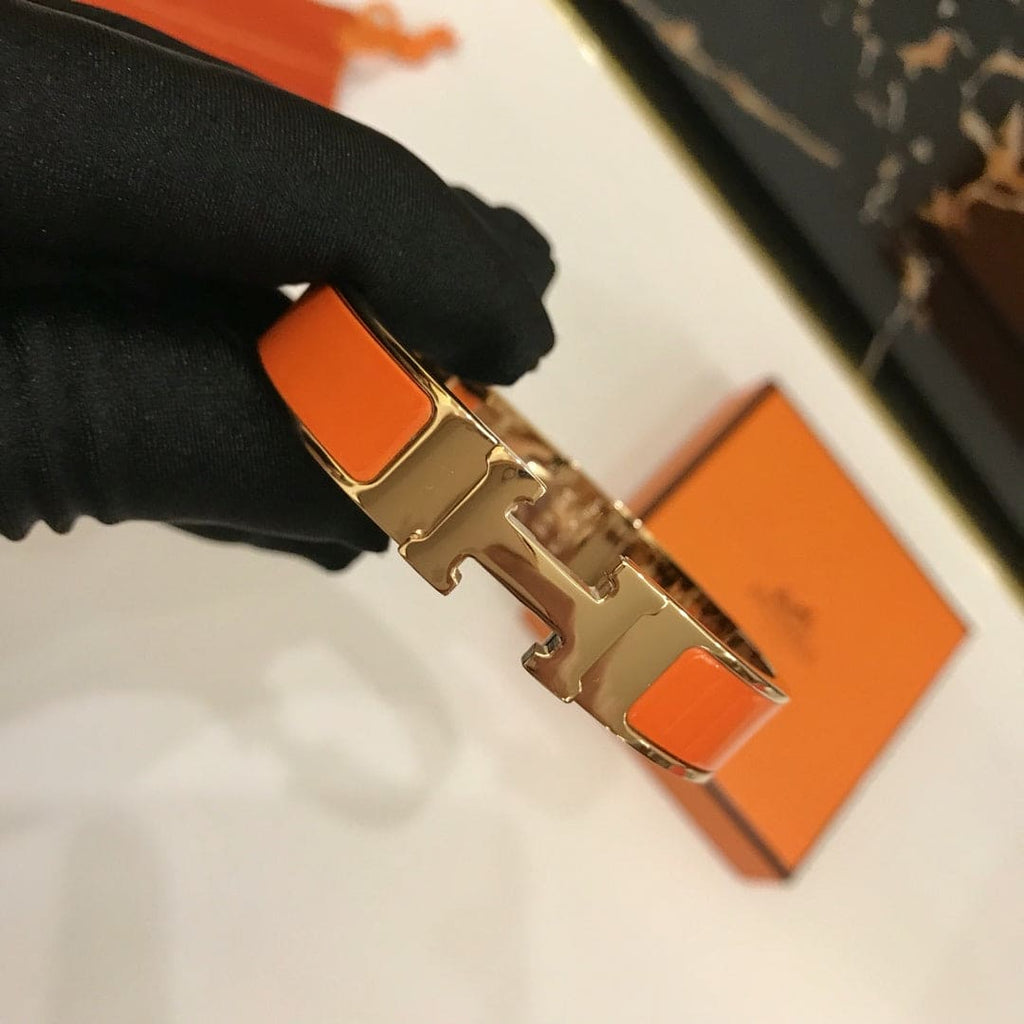 Hermes Clic H Orange Bracelet