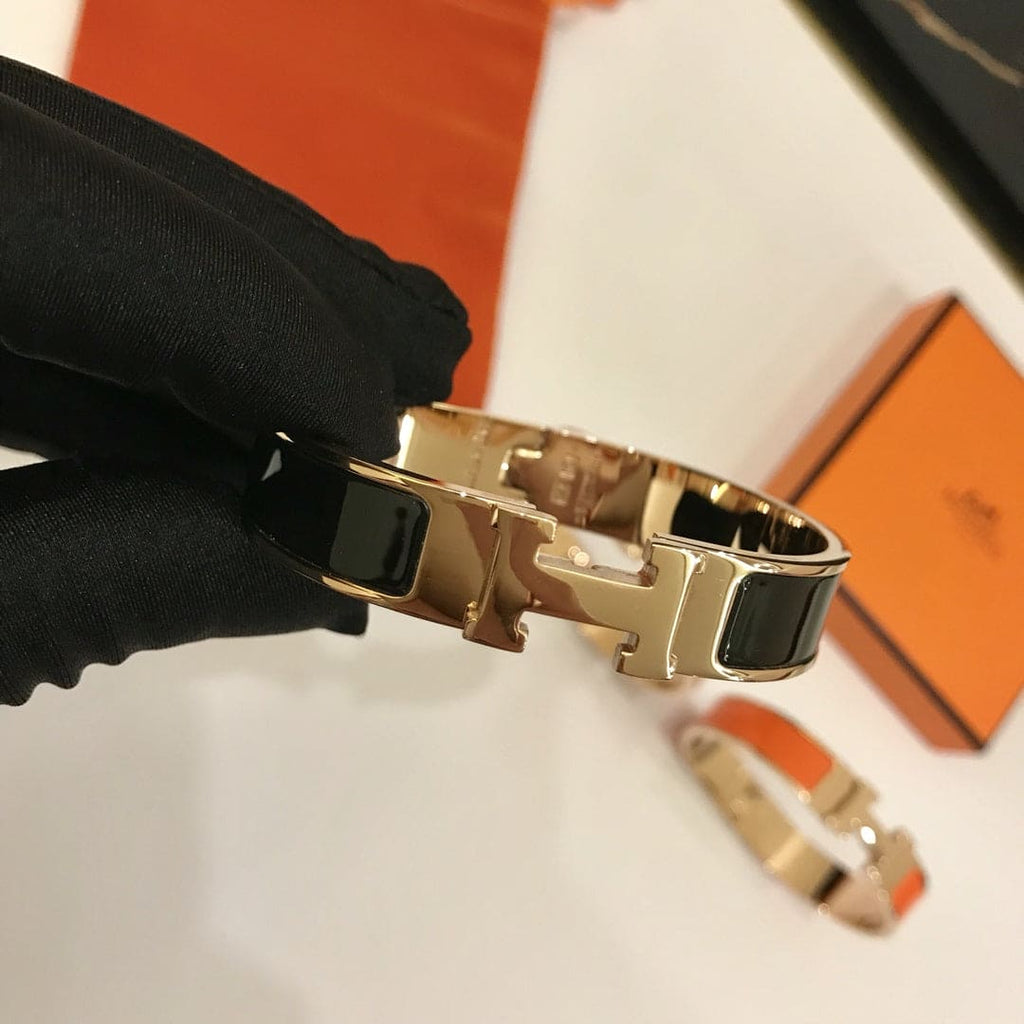 Hermes Clic H Black Bracelet