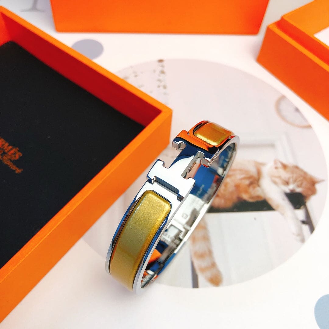 Hermes Clic H Yellow Bracelet