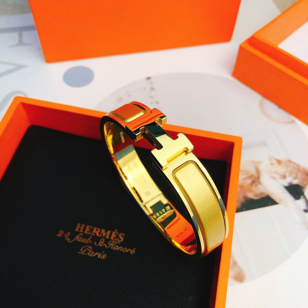 Hermes Clic H Yellow Bracelet