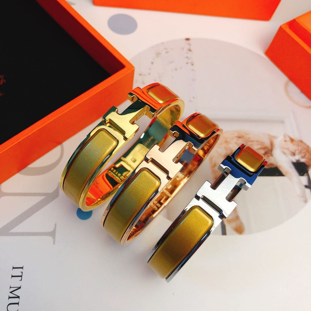 Hermes Clic H Yellow Bracelet