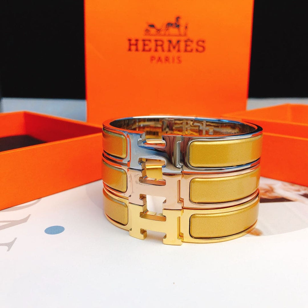 Hermes Clic H Yellow Bracelet