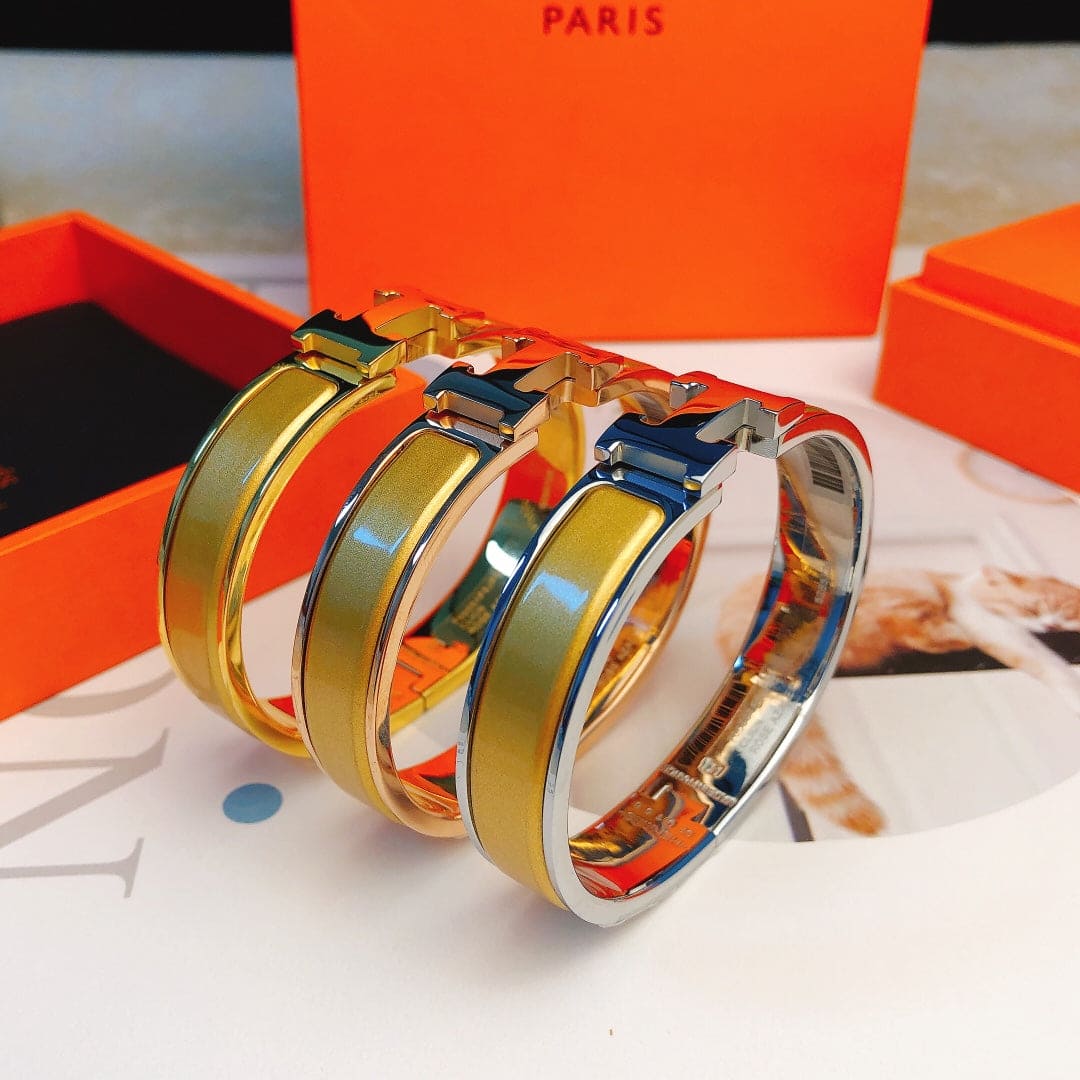 Hermes Clic H Yellow Bracelet