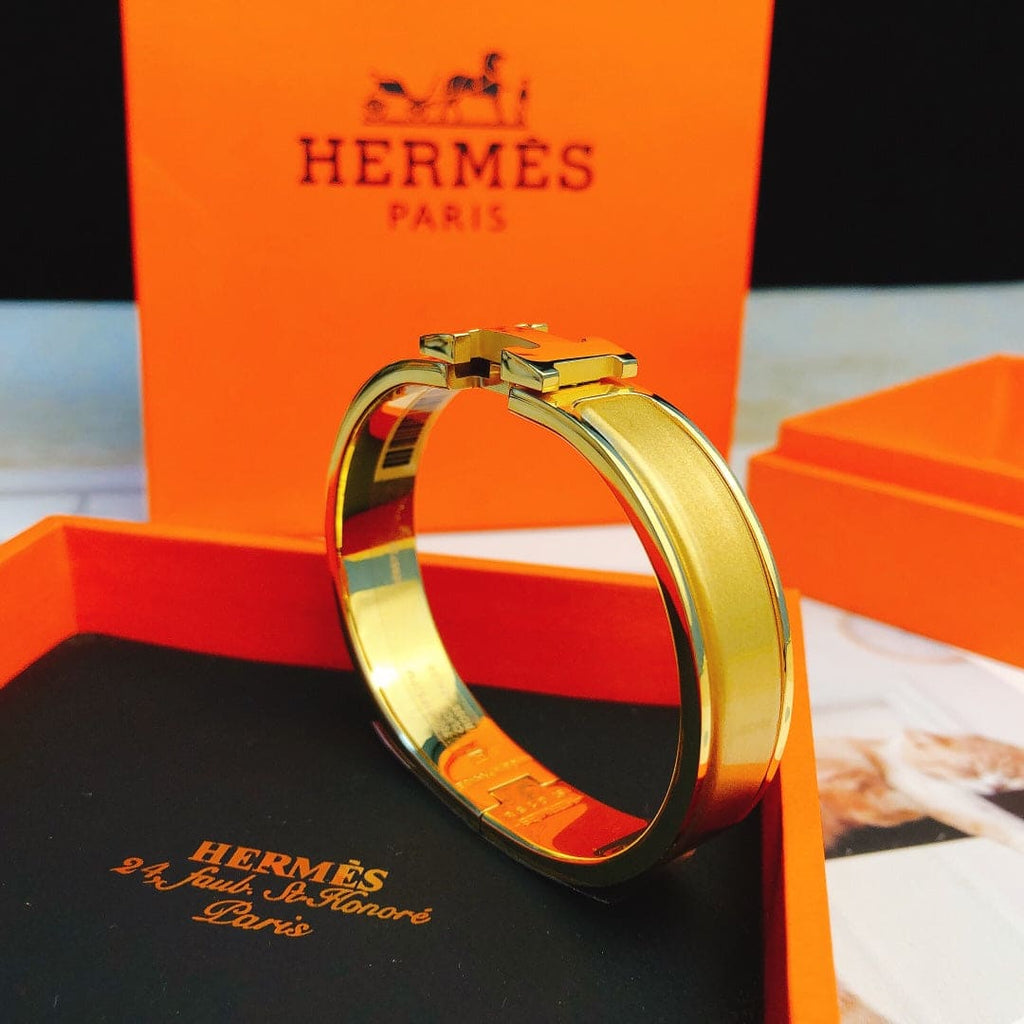 Hermes Clic H Yellow Bracelet