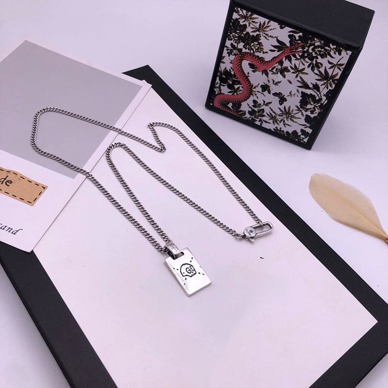 Gucci Double G Ghost Pendant Necklace