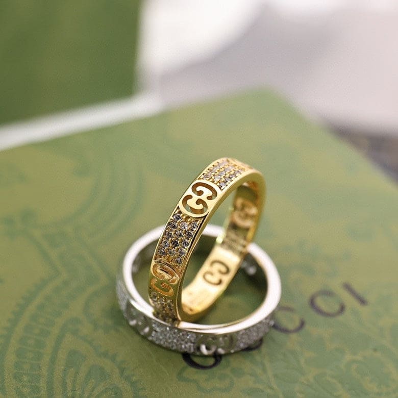 Gucci Double G Icon Full Diamond Ring - 18K Gold